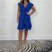 Women's Clothing Women's Long V-Neck Dress Summer Style Waist Cinching Ruffle Solid Color For Formal & Casual For Women_ecoleips.com