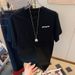 Women's White Short Sleeve T-Shirt round Neck mid Length Loose Top Trendy Versatile Spring Summer Student Fashion Half Sleeve_ecoleips.com