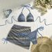 Aria Basics 2025 Europan And Amrican Nw Styl Embroidrd Gradint Sxy Thr-Pic Swimsuit Bikini For Cross-Bordr Forign_ecoleips.com