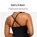 Aria Basics 2025 New European And American Style Solid Color Fashion Slimming One-Piece Women's Double Strap Swimsuit_ecoleips.com