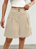 2025s 2025 Summer New Loose Pants Casual Women's High Waist Wide Leg Shorts_ecoleips.com