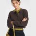 Women's Solid Color Polo Collar Knitwear Pullover Casual Autumn/Winter Sweater_ecoleips.com