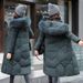 Women’s Slim-Fit Long Parka Coat With Raccoon Fur Hood – Winter Warm Trench Jacket, Thickened Insulated Outerwear, Russian-Inspired Style_ecoleips.com