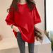 Pure Cotton Mid-length Short-sleeve T-shirt For Women, Loose And Trendy, 2023 Summer New Style, Ins Half-sleeve Internet_ecoleips.com