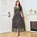 MT494 Women's Luxury Style Dress Rhinestone Embellished Finish Party Evening Gown Long Skirt Cross Border Fashion Apparel_ecoleips.com