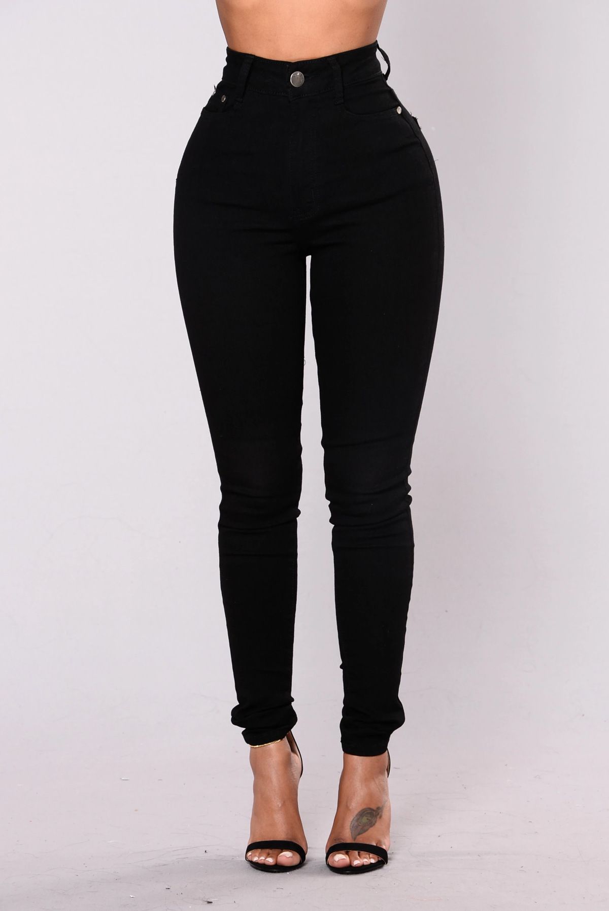 Women's High Waist Stretchy Skinny Jeans - Slimming & Comfortable Denim Pants For Work & Casual Wear (Black, Dark Blue, Light Blue)_ecoleips.com