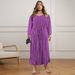 Women's Clothing Plus Size Long Sleeved Dress Autumn Open Chest Zipper Clothing_ecoleips.com