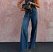 Women's Clothing Sleeveless Vest Fashion Wide Leg Denim Suit_ecoleips.com