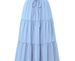 Women's Solid Color Patchwork Pleated Midi Skirt with Elastic Pocket Casual Vintage Style Bottoms_ecoleips.com