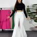 High Waisted Slim Fit Elastic Flared Pants For Women Spring/Summer Casual Versatile Fashion Trousers American Style_ecoleips.com