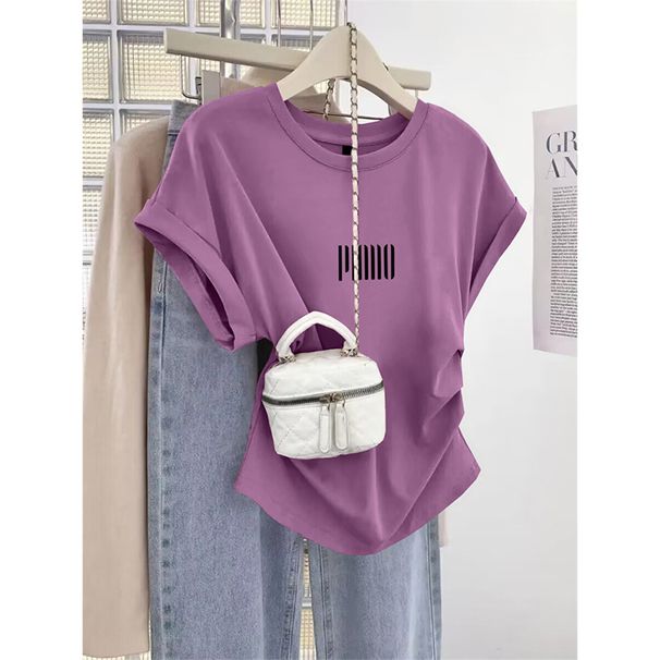 Women’s Ruffled Short-Sleeve Cotton T-Shirt – Flattering Square Neckline & Pintuck Details For A Youthful Look_ecoleips.com