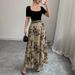 Summer Floral Maxi Dress – Oversized French-Inspired Boho Dress With Elastic Waist (S-Xxl, Lightweight Polyester)_ecoleips.com
