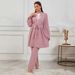 Modest Abaya Dress/Muslim Dress Women Elegant Muslim Abaya Set With Embroidery – Flowy Tunic & Palazzo Pants – Modest & Comfortable Outfit_ecoleips.com