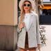 Women's Clothing Tweed Suit Jacket Casual Jacket Long Sleeve Double Breasted Front Plaid Work Clothes_ecoleips.com