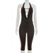 Women's Slim Fit Drop Neck Pant Set Spring Sexy Hot Girl Tie Set_ecoleips.com