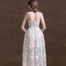 Women's Clothing New Heavy Water Soluble Three Dimensional White Lace Long Skirt Engagement Dress_ecoleips.com