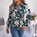 Women's Clothing Spring And Summer Casual Floral Lace Long Sleeve Chiffon Shirt Top_ecoleips.com