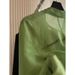 Vintage And Sophisticated Green Ramie Shirt For Women, New Summer Style, Sun-protective, Casual, Relaxed, Layered Top_ecoleips.com