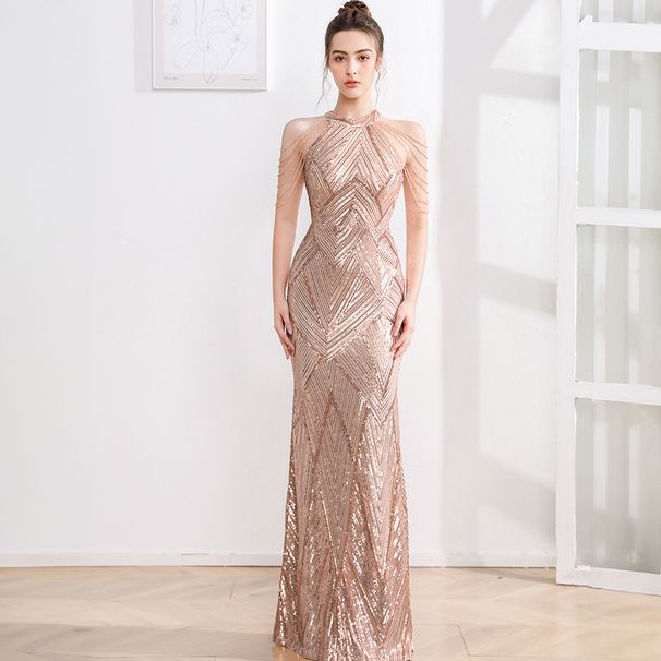 Women's Clothing Evening Dress Elegant And Light Luxury Goddess Style High End Noble Lady Banquet Evening Long Slim Fishtail Dress_ecoleips.com