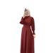 Verve New Women's Muslim Slim Fit Elegant Waist-Cinching Long Robe Dress_ecoleips.com