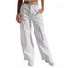 , , European And American Foreign Trade Cross-border Supply Multi-pocket Workwear Jeans For Women_ecoleips.com