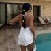 Fashion Casual Women's Clothing Two-Piece Suit Halter Neck Sexy Tie Top And High-Waisted Shorts Set American Style_ecoleips.com