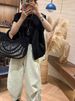 Minimalist Satin Round-neck Vest For Women, Fashionable And Versatile, Slimming, Sleeveless Outerwear, New Chinese Style_ecoleips.com