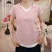 Women's Rhinestone Faux Two Piece Top Short Sleeved T-Shirt 90% Cotton 10% Spandex Fashionable_ecoleips.com