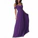 Women's Clothing Off Shoulder Chiffon A Line Ruffle Bridesmaid Dresses Long Evening Gown Prom Party Formal Dress_ecoleips.com