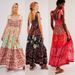 2024 Summer New Strapless Backless Camisole Dress Vintage Print, Long Skirt, Cross-Border Foreign Trade Style,_ecoleips.com
