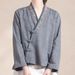 A Casual, Loose And Artistic Spring And Autumn Blouse For Women With A Chinese-Style Retro Front, Embroidered Buttons, C_ecoleips.com