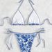 Women's Clothing Printed Triangle Cup Pendant Sexy Bikini Swimsuit_ecoleips.com