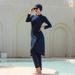 Conservative Women's Long Sleeve Swimsuit Four Piece Set Southeast Asian Fashion Beach Vacation Long Pants Swimwear_ecoleips.com