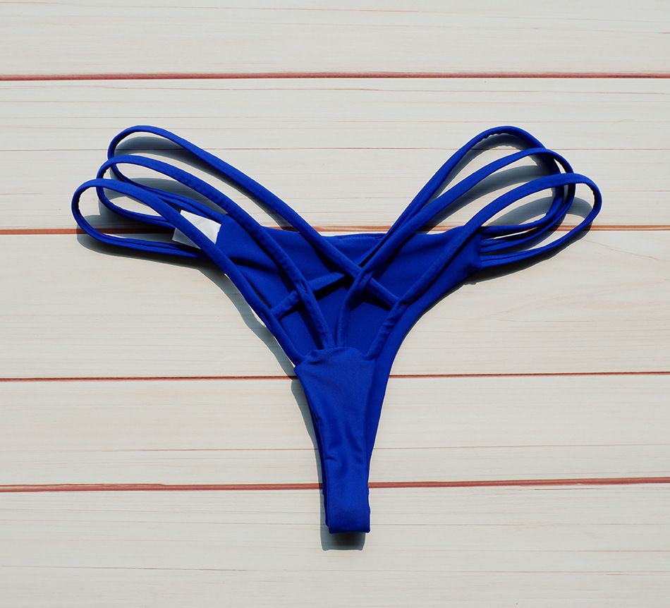 Women's Clothing Sexy Swimsuit New Bikini Solid Color Chest Bow Biki Nail Pants_ecoleips.com