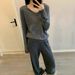 Aria Basics Aria Basics Autumn And Winter V-neck 100% Wool Sweater, Long-sleeved Pullover For Women, Solid Color Cashmere Slim-fit Knitted Base_ecoleips.com