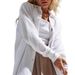 Long-Sleeved Cotton Crepe Shirt For Autumn Season, Comfortable And Loose-Fitting, Suitable As A Blouse Or Shawl_ecoleips.com