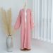 Women's Clothing New Muslim Elegant Temperament Pure Beauty Bow Robe Abaya_ecoleips.com