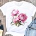 European And American Cross-border Foreign Trade Wholesale Women's Floral Round-neck Plus-size Short-sleeve T-shirt Tops_ecoleips.com