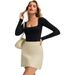 plus Size Women's Cross-Border European American Style Slim Fit Bodysuits Long Sleeves Square Neck Base Layer T Shirts_ecoleips.com