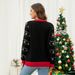 LED Light Up Christmas Sweater Women's Knit Pullover With Santa & Tree Jacquard Design Holiday Party Wear_ecoleips.com