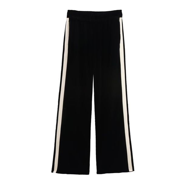 Women's Clothing Patchwork Velvet Shirt And Pants Set Style Casual Fashion Full Length Velvet Clothing Combo_ecoleips.com