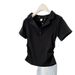 Women's Clothing Short Sleeved T Shirt Women's Summer New Niche Waist Straight Shoulder Slimming Short Top_ecoleips.com