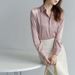 2025 Spring/Summer New Simple Sylish Commuing Professional For Women, Smooh And High End Urban Syle Long Sleeve_ecoleips.com