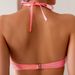 Women's Solid Color Shell Swimsuit European American Style With Underwire Support Pearl Lace Up Bow Halter Neck Swimwear_ecoleips.com