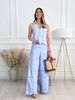 Women's Clothing Women's Summer Heavy Embroidery Hollow V Neck Vest Top Wide Leg Straight Trousers Set For Formal & Casual For Women_ecoleips.com