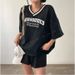 Women's Summer Korean Style Sportswear Set Fashion Short Sleeved Top And Short Shorts Casual Slimming Two-Piece Outfit_ecoleips.com