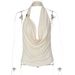 Women's Backless Halter Neck Tank Top Solid Color Fashion Sexy Autumn Winter New Arrivals_ecoleips.com