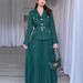 Women's Clothing New Temperament Waist Suit Jacket Pleated Long Skirt Two Piece Women's Skirt Suit_ecoleips.com