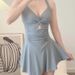 Women Hanging Neck Sweet Cute Swimwear Sexy One-piec Beach Wear Swim Suit Beach Dress Swimsuit High Waist Bathing Suit For Girls_ecoleips.com