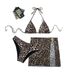 Swimsuit Women Three-Piece Leopard Bikini European And American Triangle Cup Strap High-End Metal Small_ecoleips.com